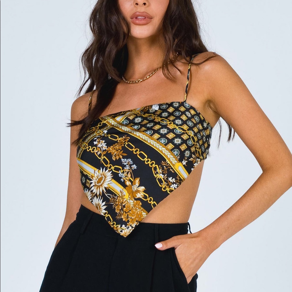 Patterned Scarf Top
